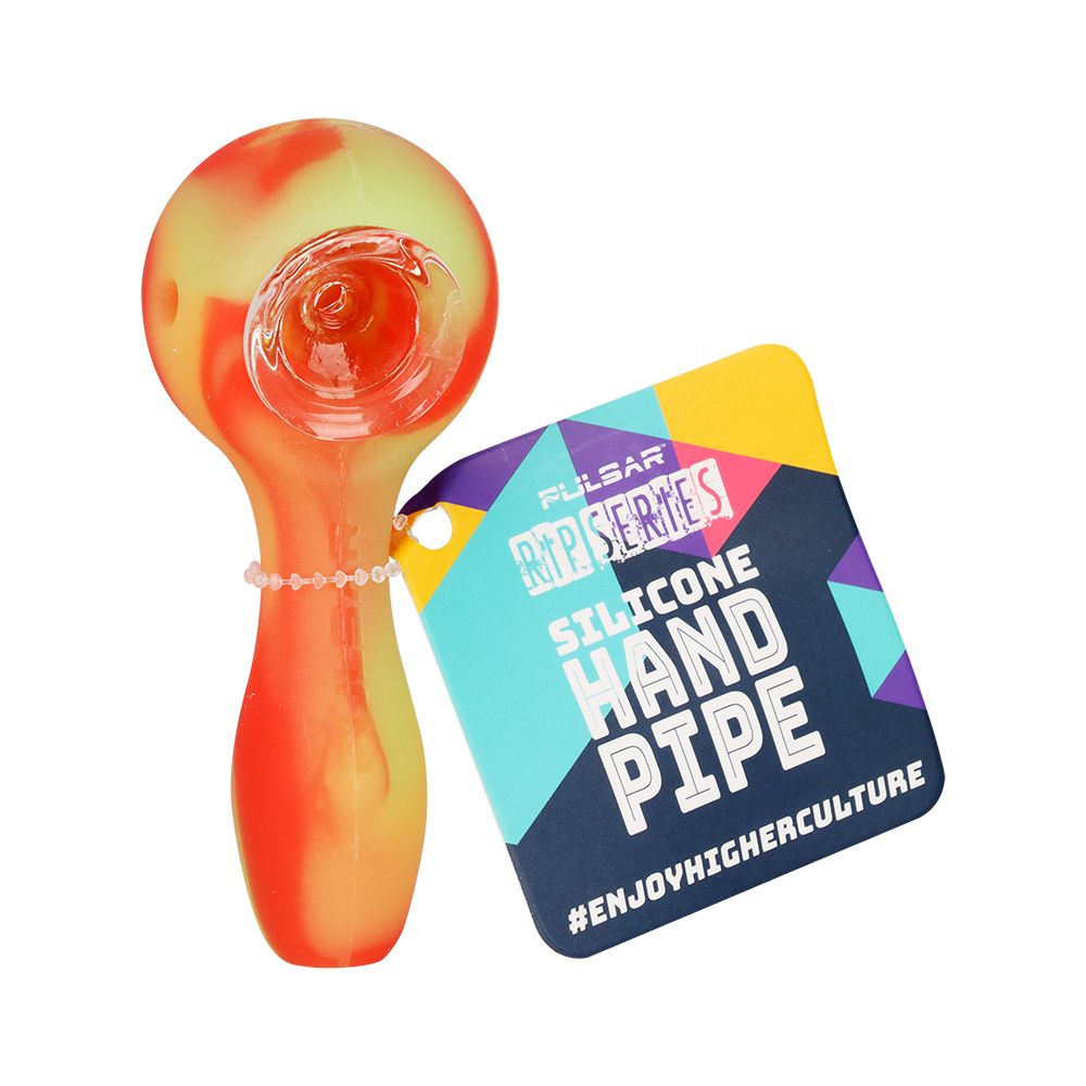 12CT DISPLAY - Pulsar RIP Series Silicone Spoon Pipe - 3.75" / Assorted Colors, BDD Wholesale