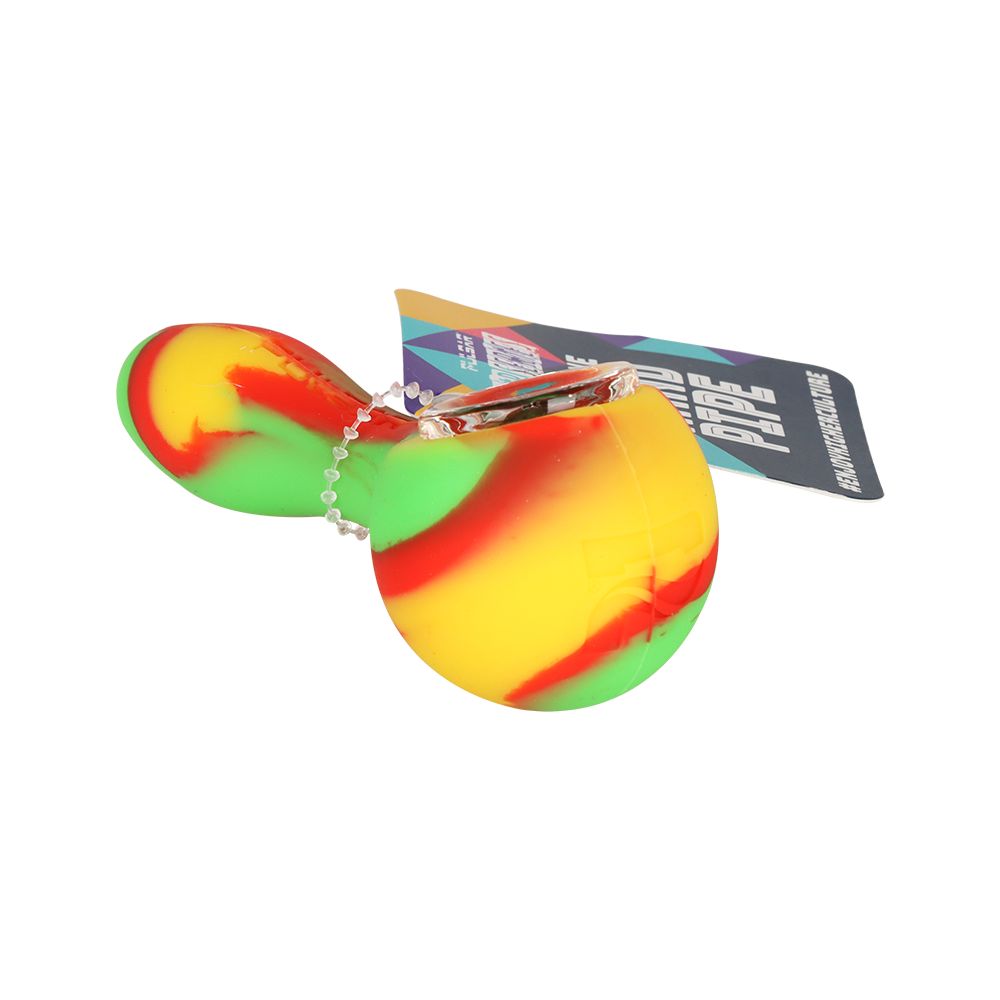 12CT DISPLAY - Pulsar RIP Series Silicone Spoon Pipe - 3.75" / Assorted Colors, BDD Wholesale