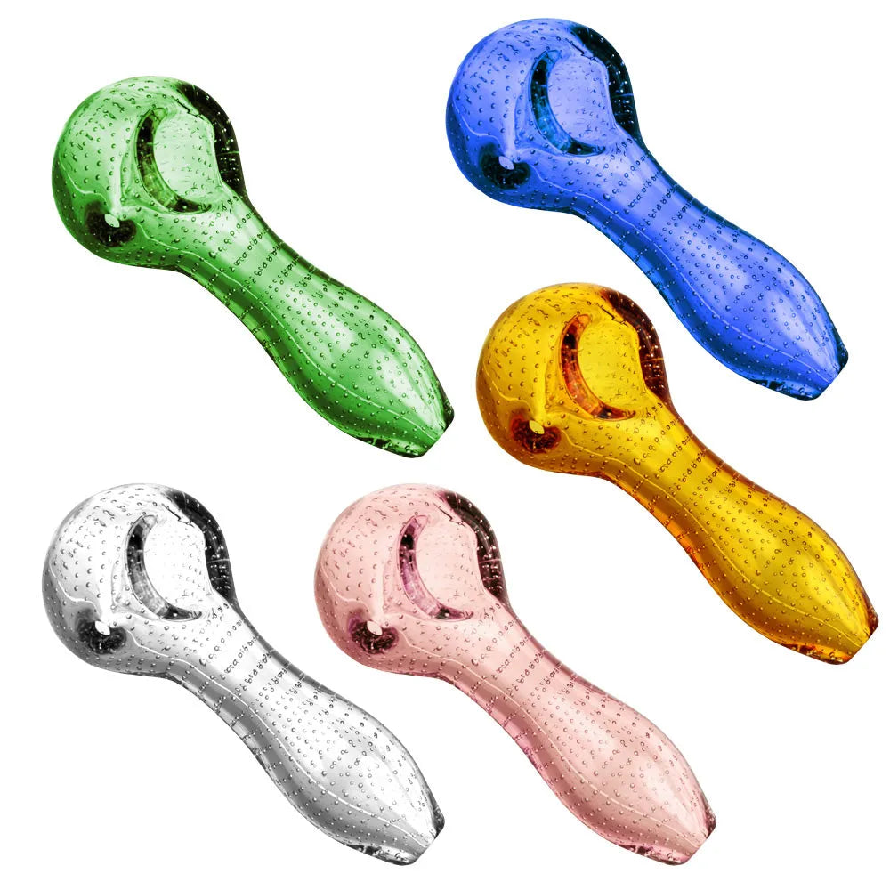 Pulsar Bubble Matrix Spoon Pipe - 4" / Colors Vary, BDD Wholesale