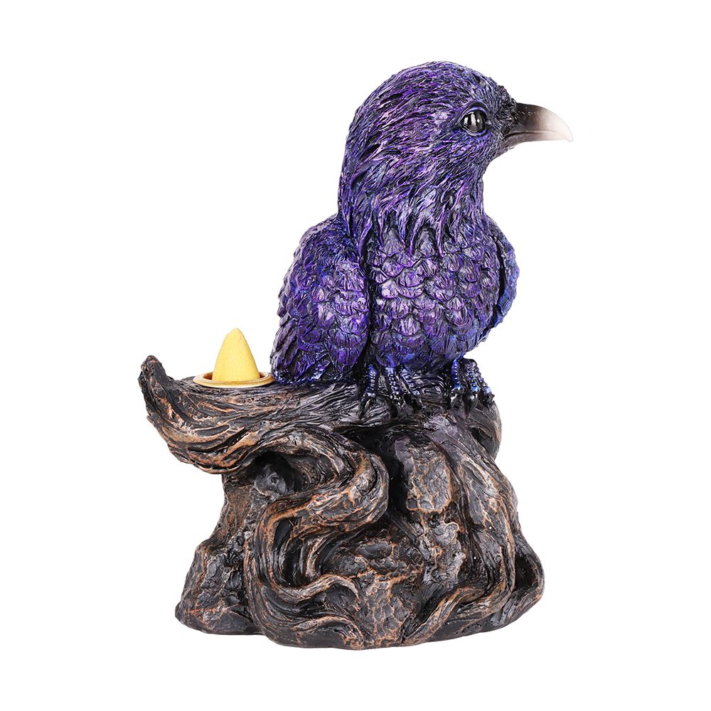Quoth the Raven Back Flow Polyresin Incense Burner - 6.75" x 5.25", BDD Wholesale