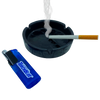 Round Ceramic Black Ashtray - 5 Per Retail Ready Display 40321 SMOKEZILLA
