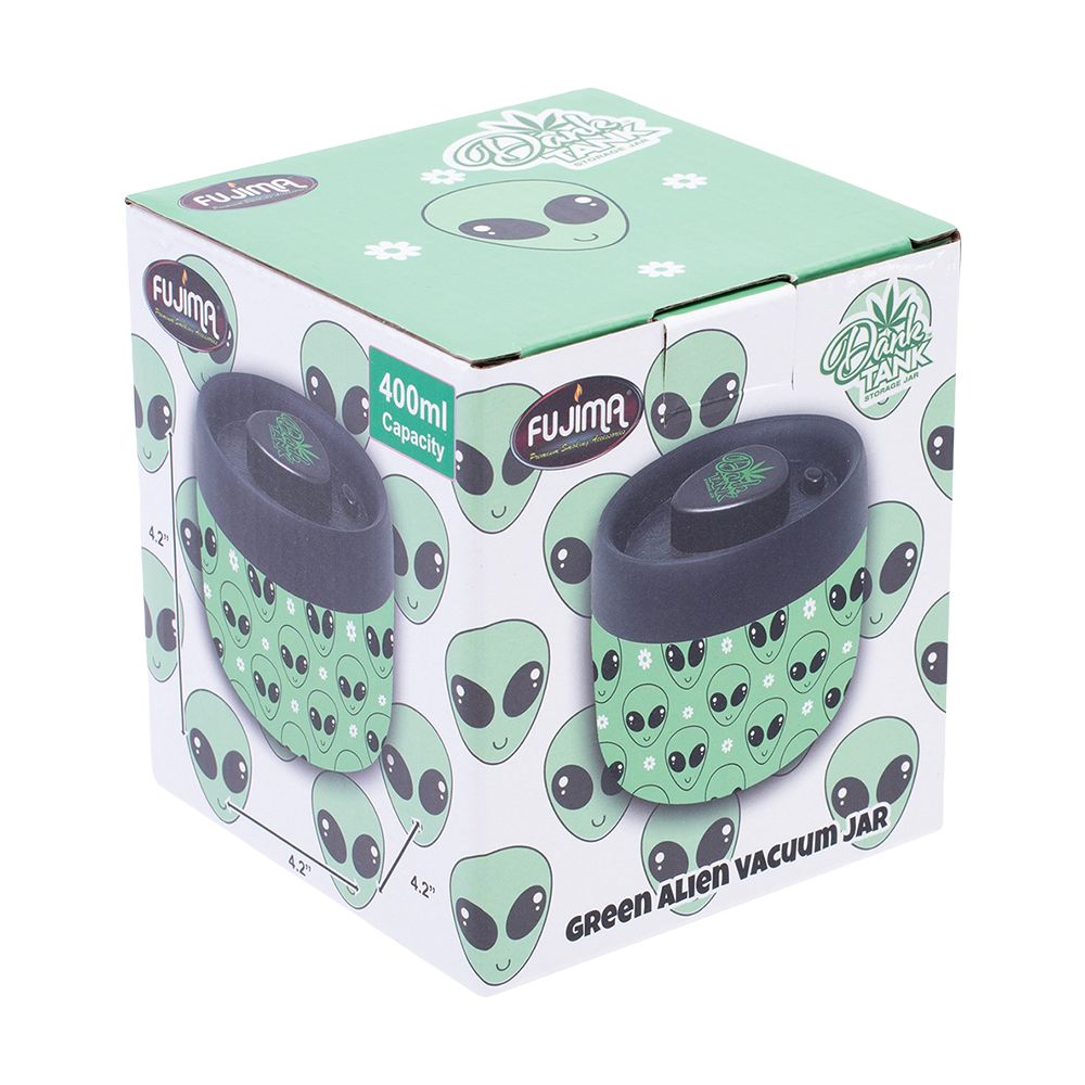 Fujima Dank Tank Vacuum Glass Jar - 4.2" / Green Alien, BDD Wholesale