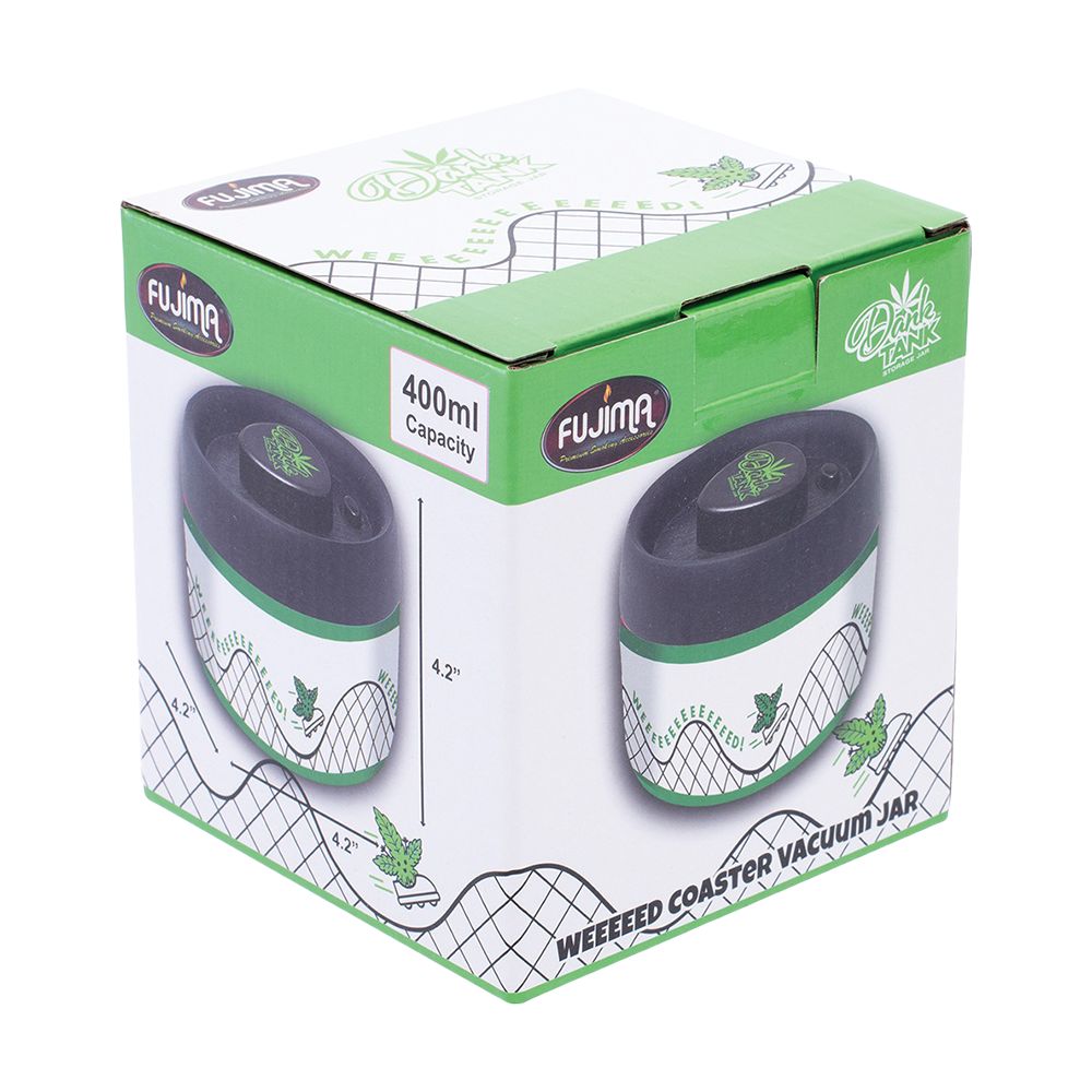 Fujima Dank Tank Vacuum Glass Jar - 4.2" / WEEEEED Roller Coaster, BDD Wholesale