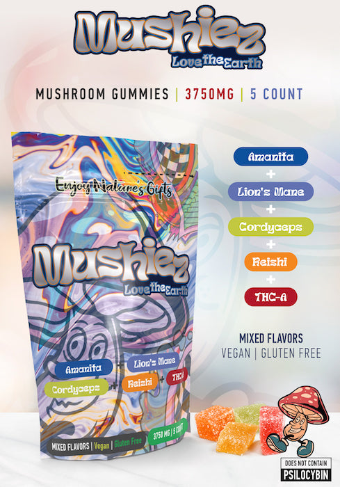 Mushiez Mushroom Gummies (No Psilocybin)
