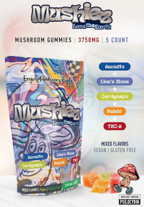 Mushiez Mushroom Gummies (No Psilocybin)