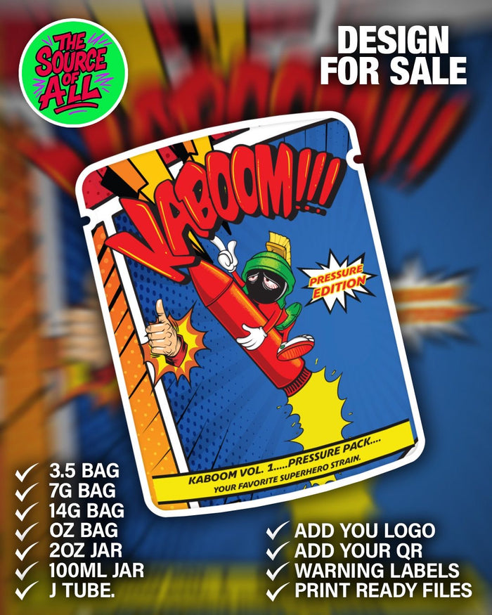 Custom Printed 3.5oz Baggies – Design G