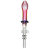 Pulsar Fumed Glass Footed Honey Straw - Titanium Tip / 5.75", BDD Wholesale