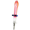 Pulsar Fumed Glass Footed Honey Straw - Titanium Tip / 5.75", BDD Wholesale