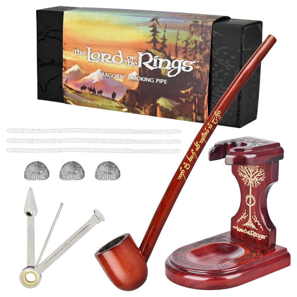 BUNDLE - Pulsar Shire Pipes ARAGORN Smoking Pipe & Middle-Earth Pipe Stand, BDD Wholesale