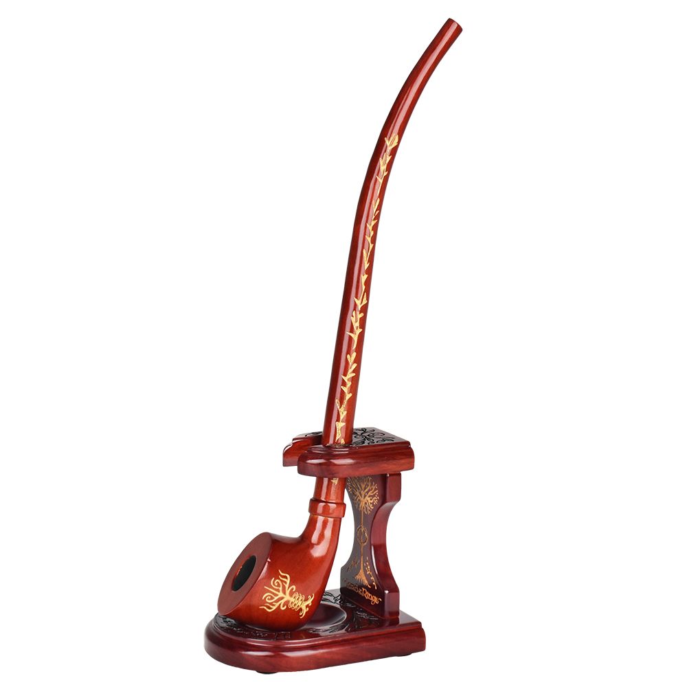 Pulsar Shire Pipes x LoTR RIVENDELL Pipe & MIDDLE-EARTH Pipe Stand Bundle - 12.75", BDD Wholesale