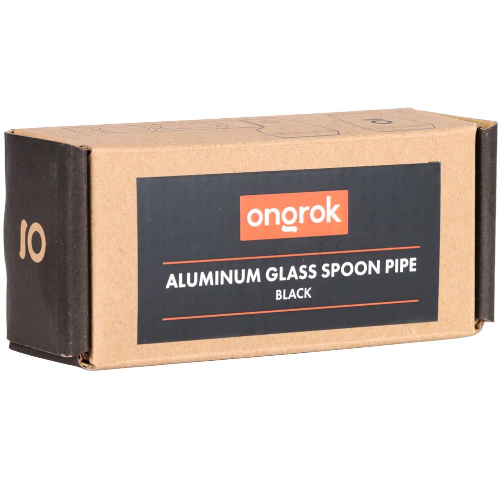 ONGROK Aluminum & Glass Spoon Pipe | 4.25", BDD Wholesale
