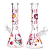 Heart Loving Cute Kitty Beaker Glass Water Pipe - 10" / 14mm F, BDD Wholesale