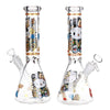 Swagged Out Kitty Beaker Glass Water Pipe - 10" / 14mm F, BDD Wholesale
