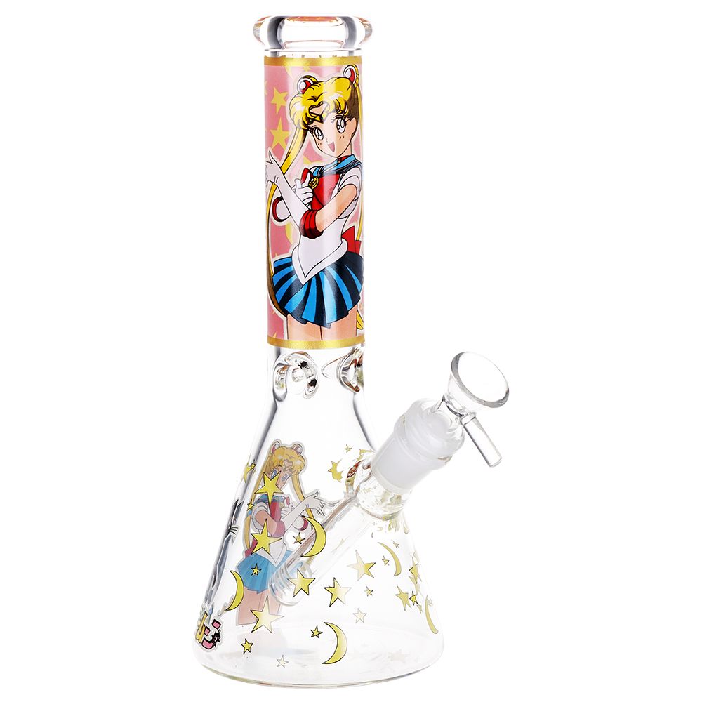 Japanese Animation Girl Beaker Glass Water Pipe - 10" / 14mm F, BDD Wholesale