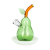 Perfect Pear on Dish Glass Cone Bubbler - 4.5" / Green, BDD Wholesale