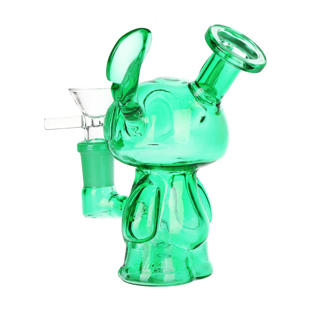 3CT BUNDLE - Ohana Friend Glass Water Pipe - 5" / 14mm F / Green, Blue, Smoke, BDD Wholesale
