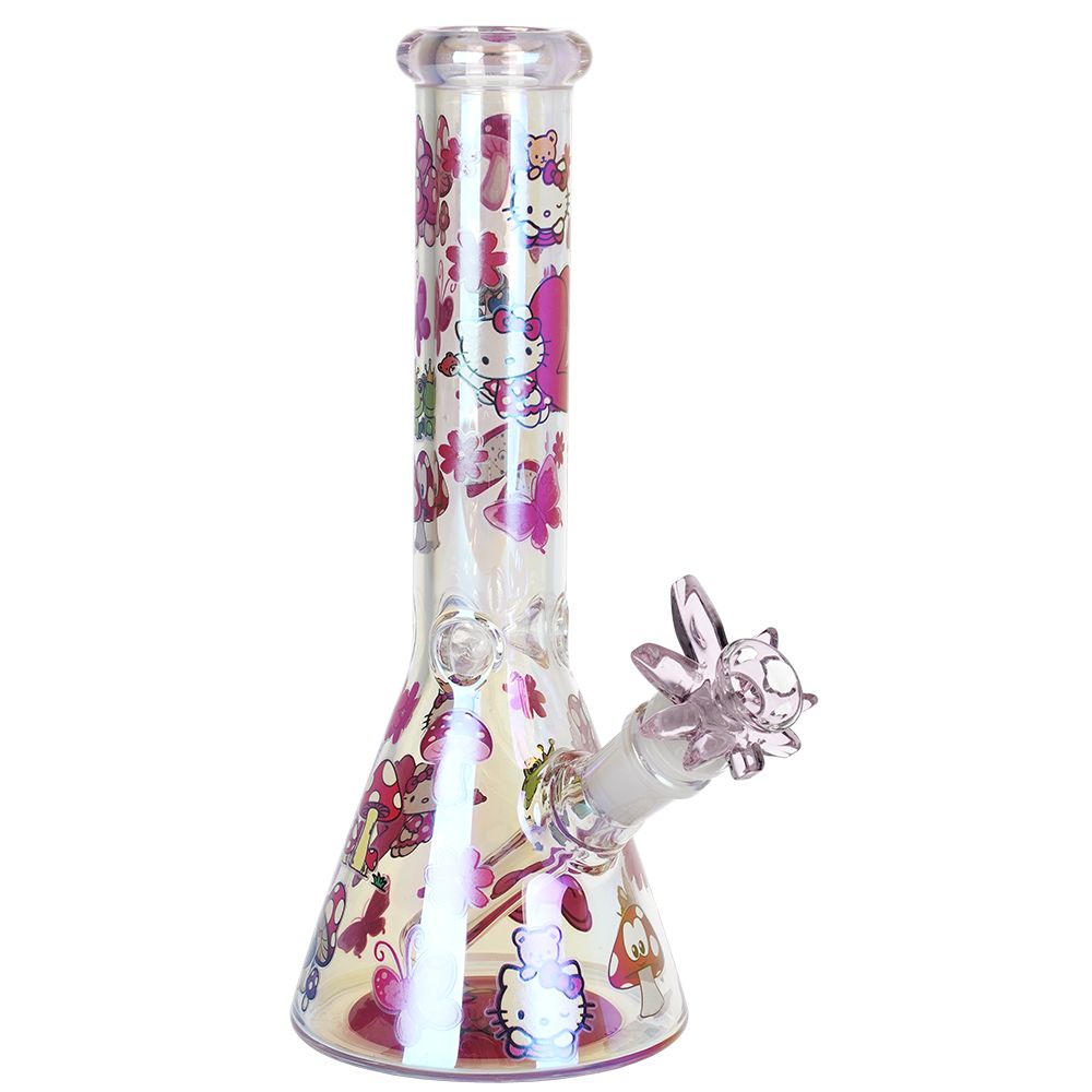 Party Kitty Electroplated Beaker Glass Water Pipe - 9.75" / 14mm F, BDD Wholesale