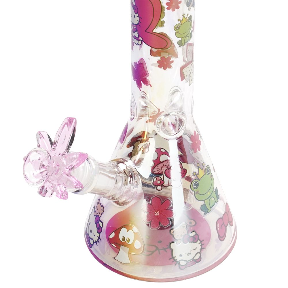 Party Kitty Electroplated Beaker Glass Water Pipe - 9.75" / 14mm F, BDD Wholesale