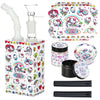 Cute Kitty Juicebox Glass Water Pipe Smoker's Travel Kit - 7" / 14mm F / Unicorn Kitty, BDD Wholesale