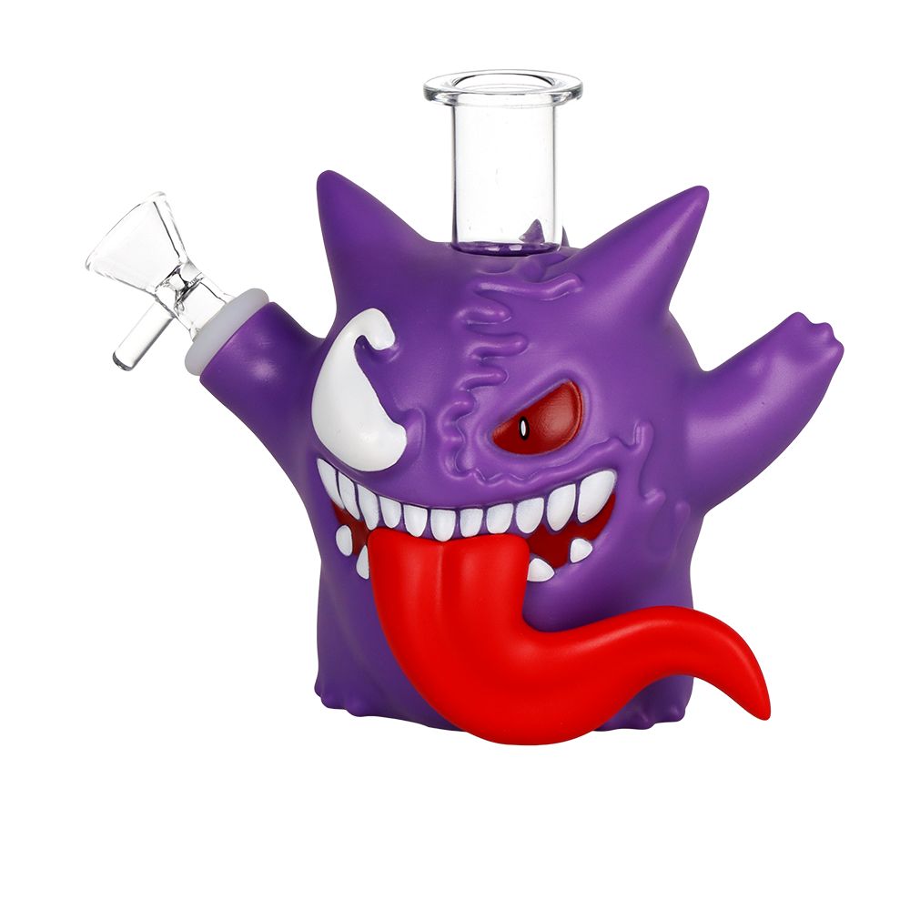 2CT BUNDLE - Symbiote Pocket Monster Vinyl Water Pipe - 5.8" /14mm F / Assorted Colors, BDD Wholesale