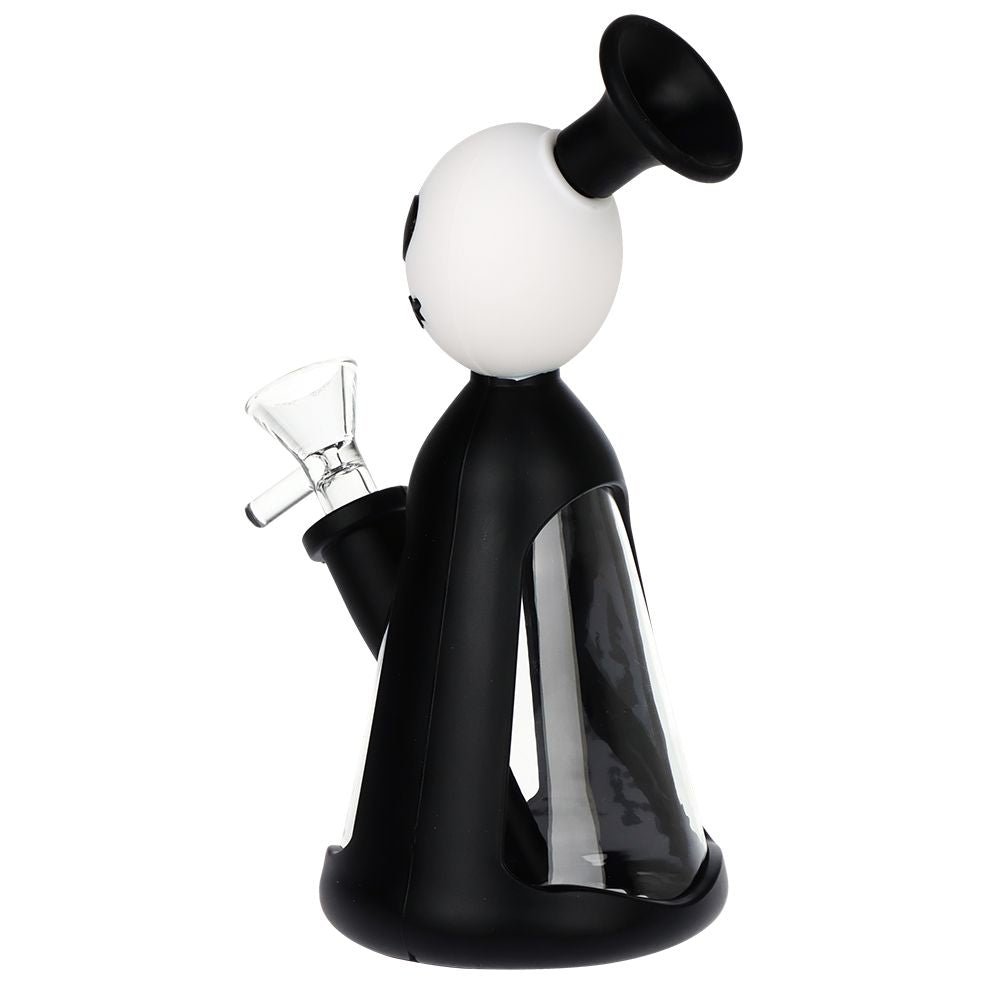 Nightmarish Silicone on Glass Water Pipe - 7.25" / 14mm F, BDD Wholesale