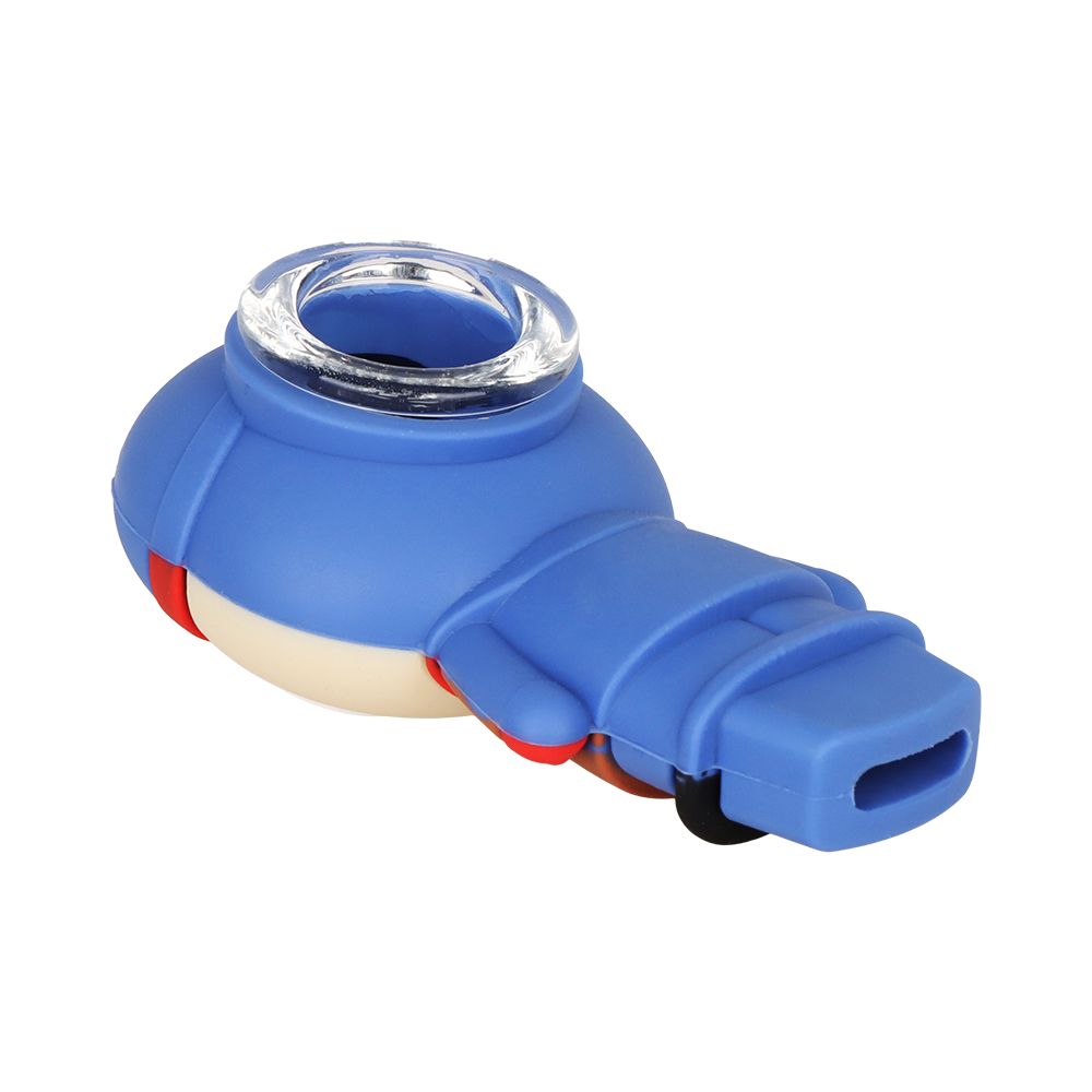 4CT BUNDLE - Cool Dudes Silicone Hand Pipe w/ Glass Bowl - 3" / Assorted Dudes, BDD Wholesale
