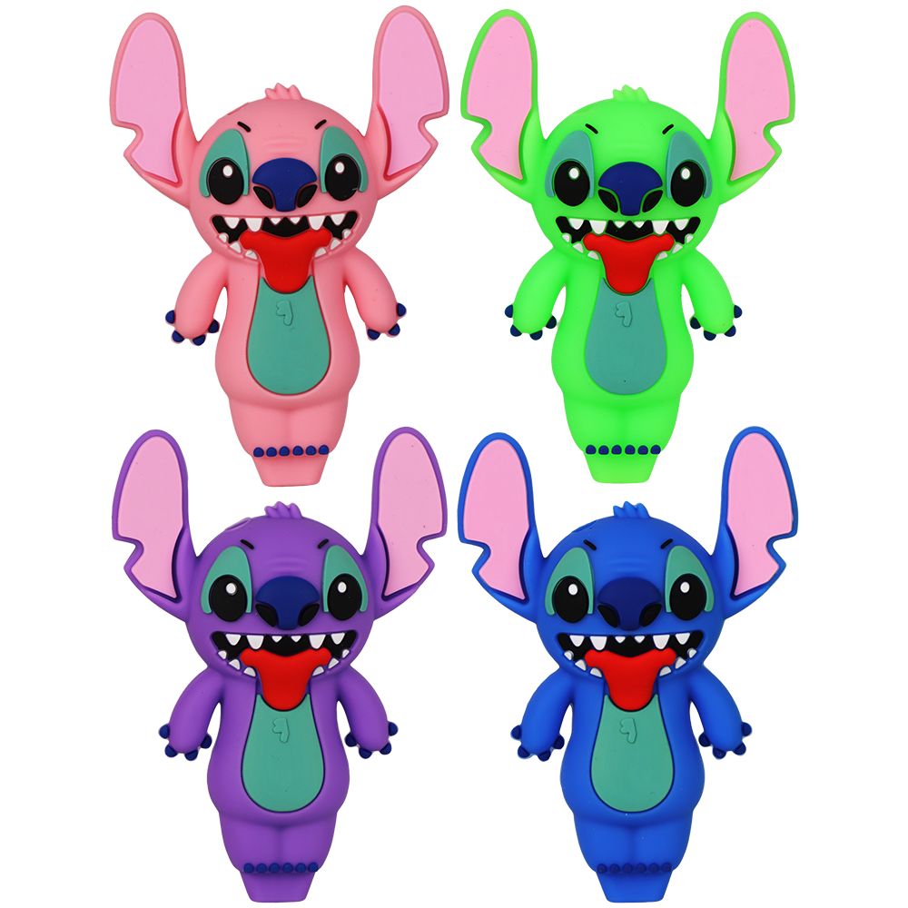 4CT BUNDLE - Ohana Friend Silicone Hand Pipe - 4.25" / Assorted Colors, BDD Wholesale