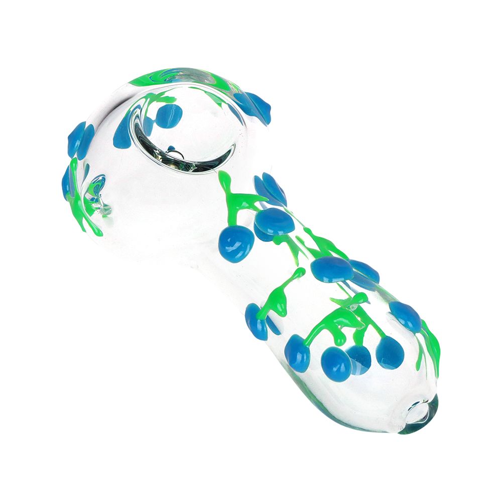 5CT BUNDLE - Nature's Bounty Glow Glass Spoon Pipes - 4" / Assorted Designs, BDD Wholesale