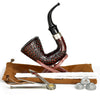 Carved Hungarian Calabash African Wood Pipe, BDD Wholesale