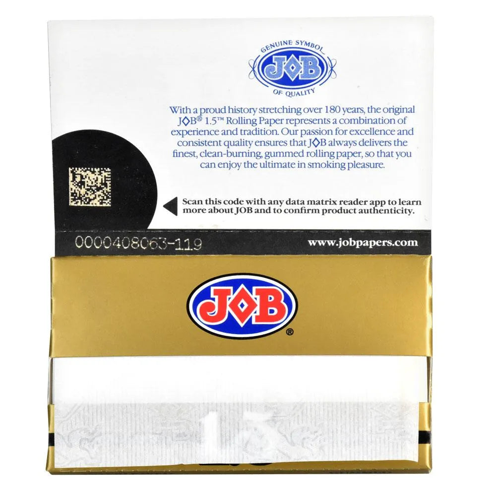 JOB 1.5 Gold Rolling Papers, BDD Wholesale