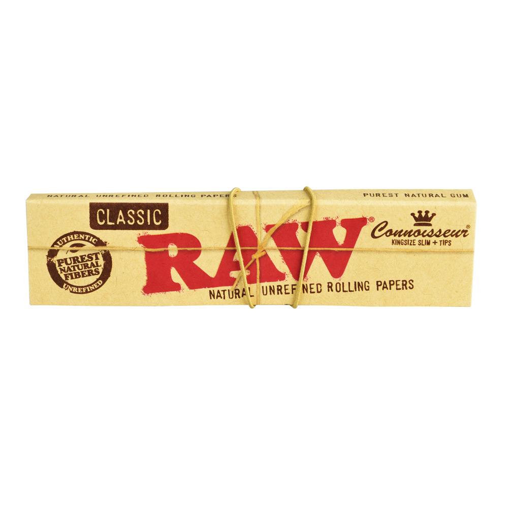 RAW Classic Connoisseur rolling papers with tips