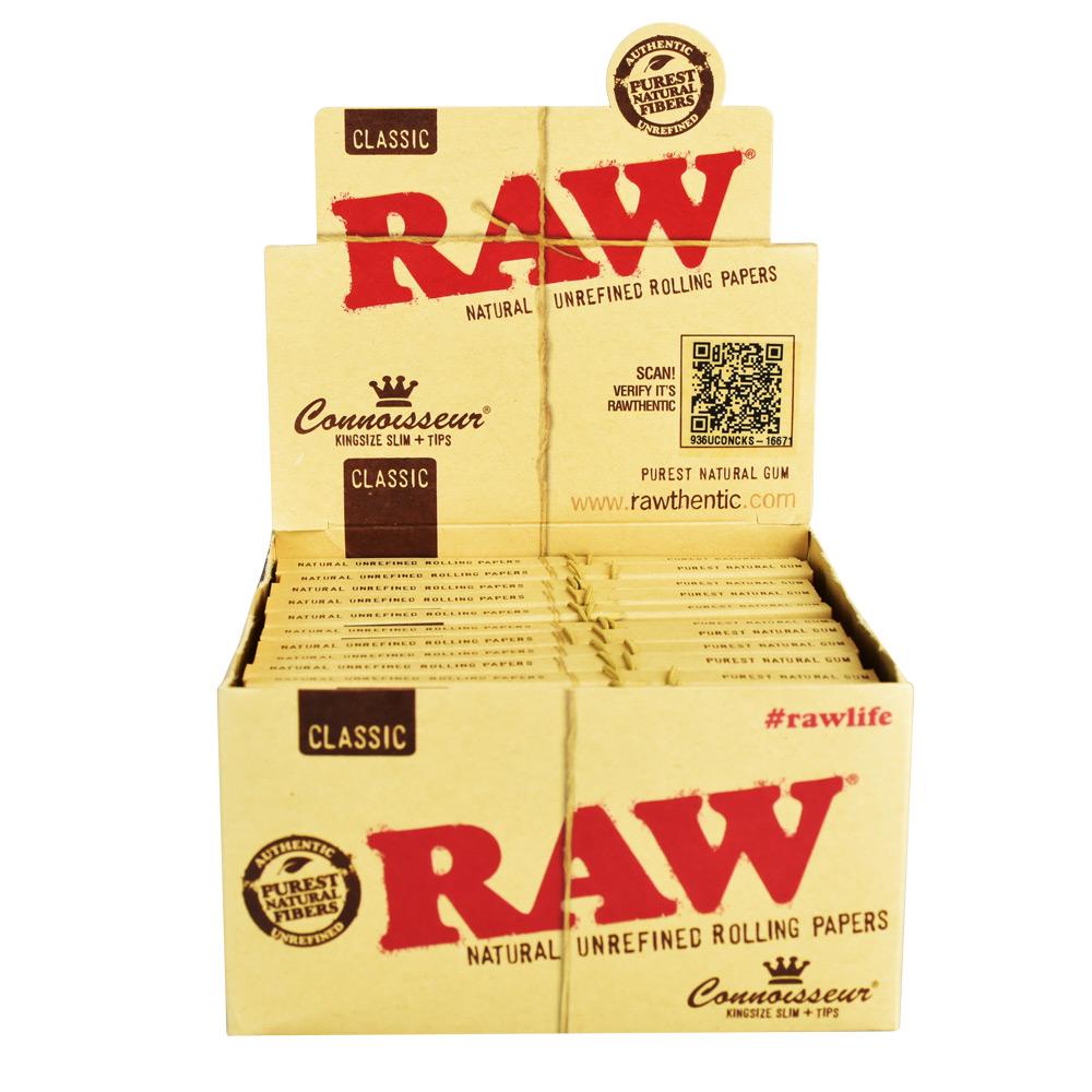 Raw Connoisseur Rolling Papers w/ Tips, BDD Wholesale