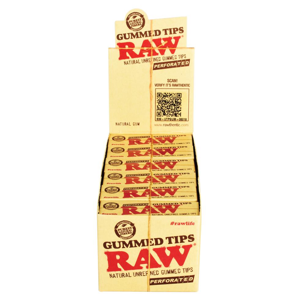 RAW Perforated Gummed Tips, 24ct display