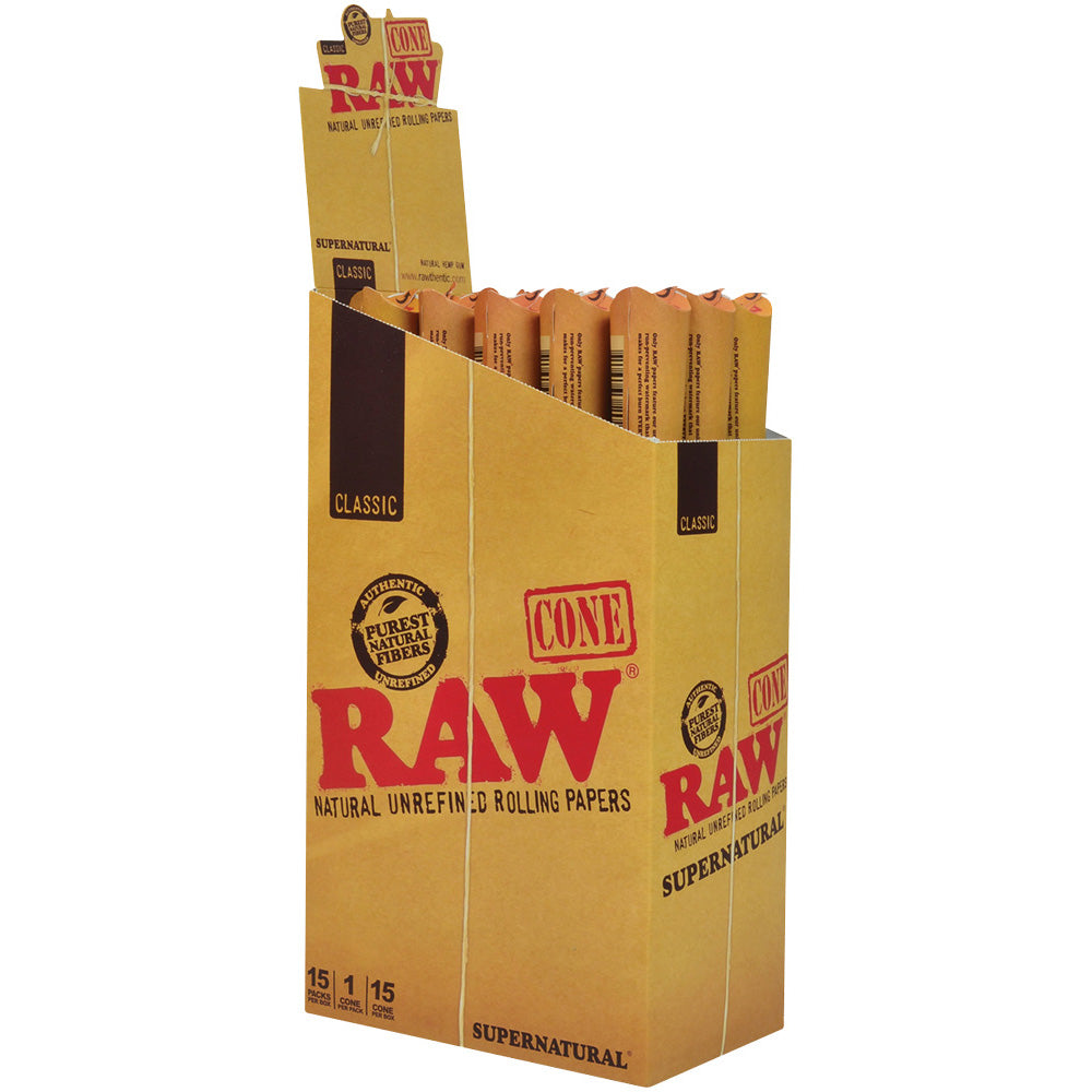 15pk Display - Raw Classic 12" Supernatural Cones, BDD Wholesale