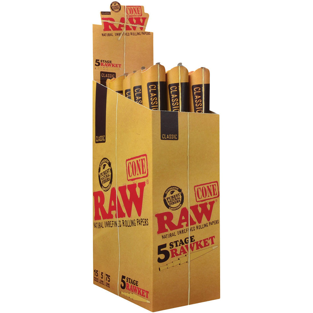 15pk Display - RAW 5 Stage RAWKET Cone Set, BDD Wholesale