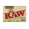 25PC DISPLAY - RAW Organic Hemp Rolling Papers - 1 1/2", BDD Wholesale