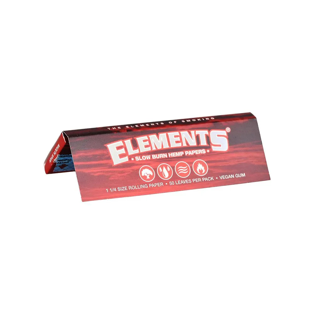 Elements Red Slow Burn Hemp Rolling Papers, BDD Wholesale
