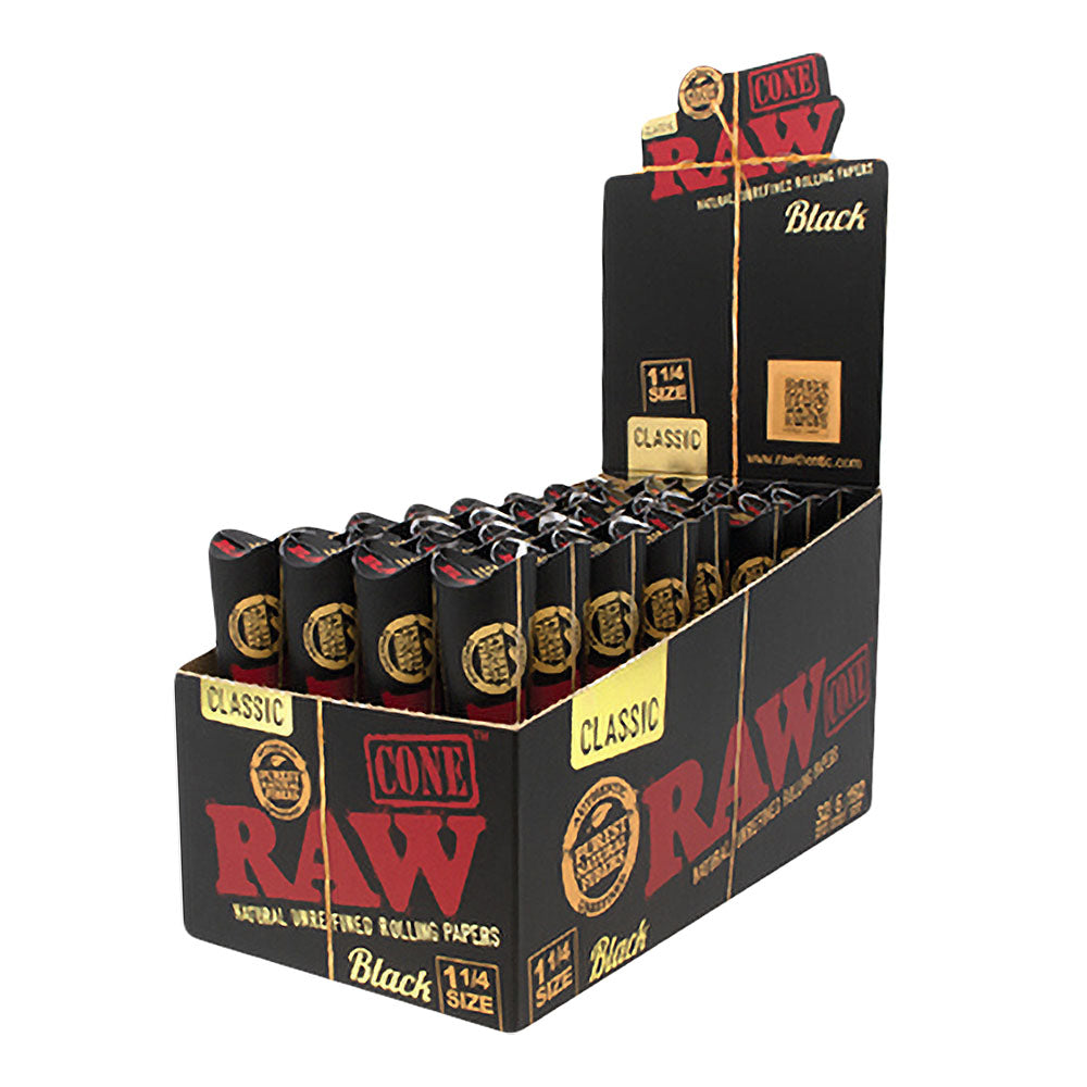RAW Black Cone | 32pc Display, BDD Wholesale