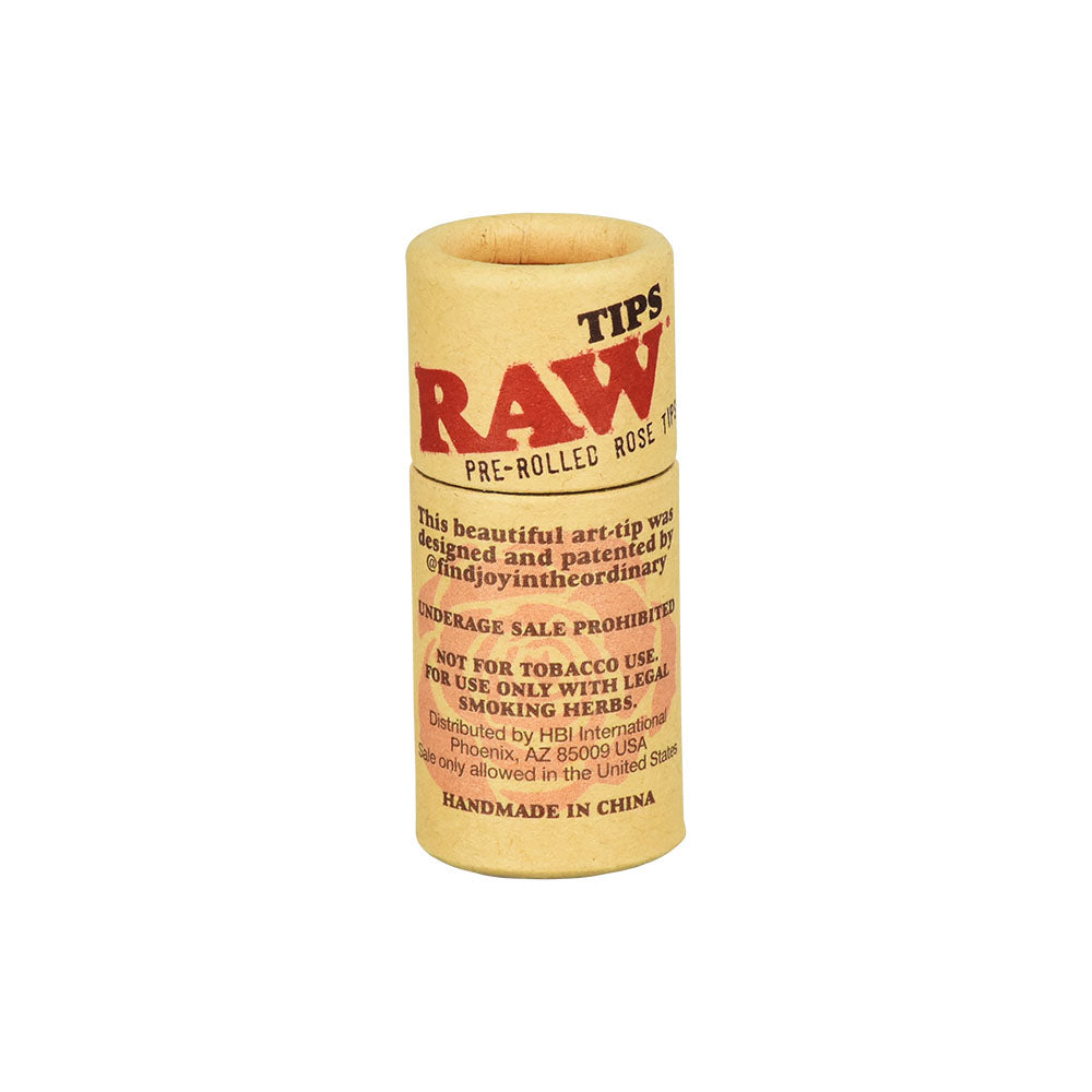 6PC DISPLAY - RAW Pre-Rolled Rose Tip, BDD Wholesale