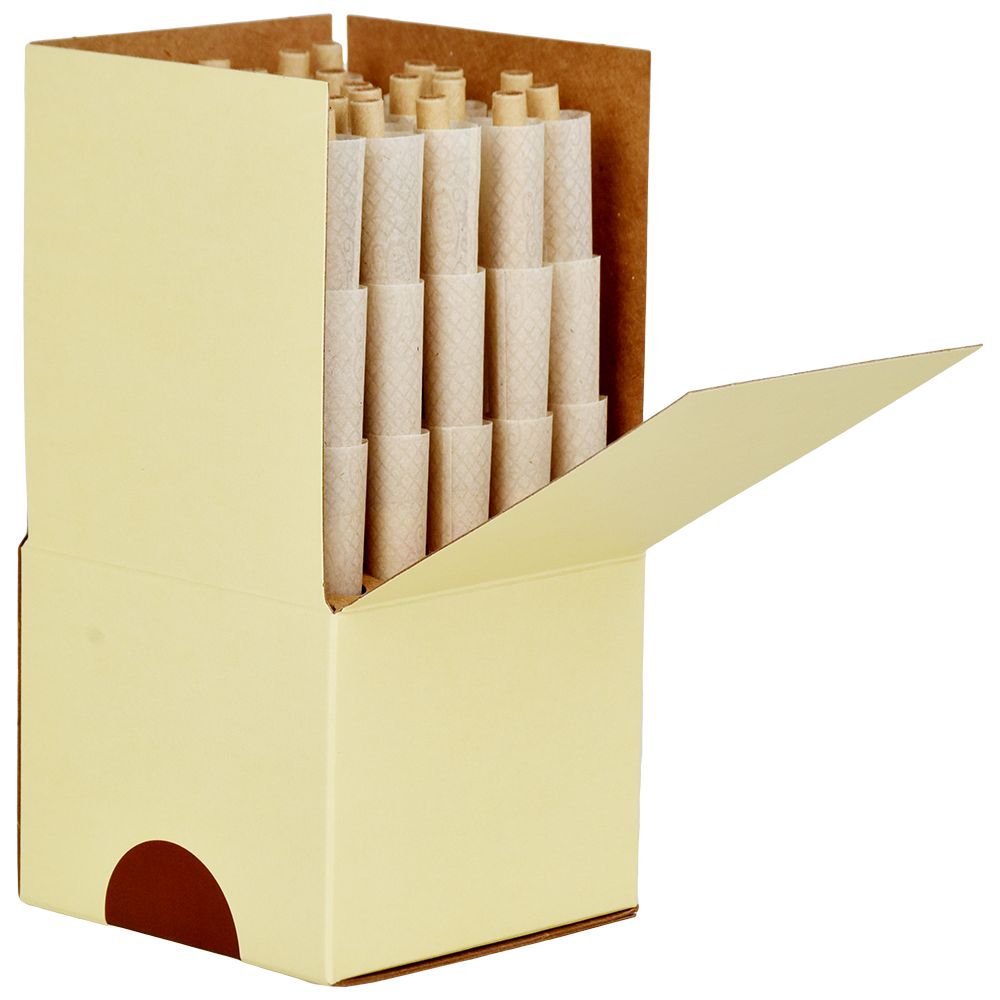 75PC Box - RAW Organic Hemp Cones - 1 1/4", BDD Wholesale