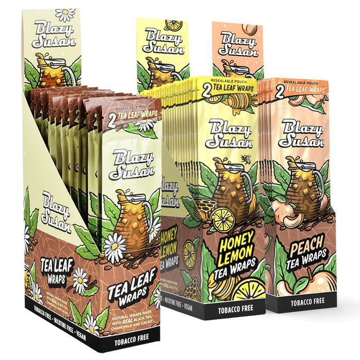 25CT DISPLAY - Blazy Susan Tea Leaf Wraps - 2pc