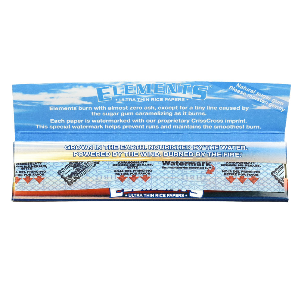 Elements Rice Rolling Papers - Kingsize Slim, BDD Wholesale