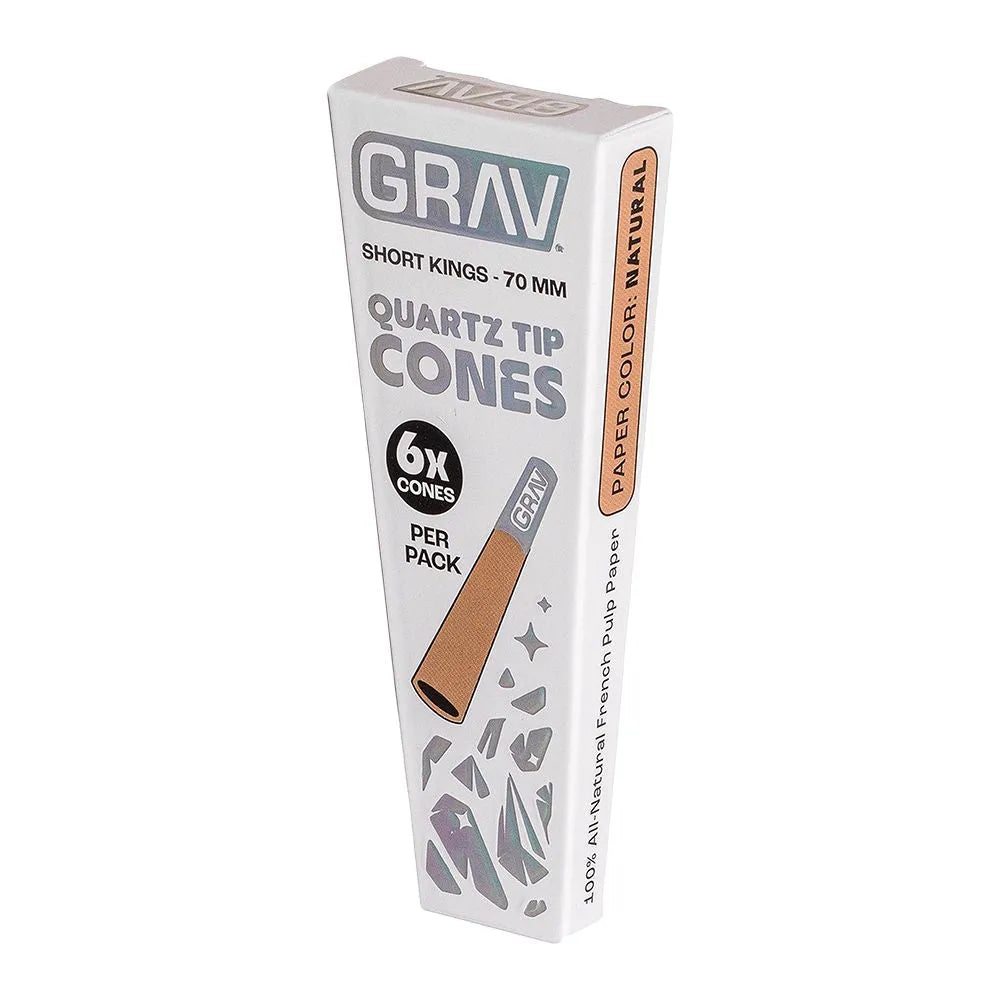 GRAV Quartz Tip Pre-Rolled Cones | Natural | 16pk Display, BDD Wholesale