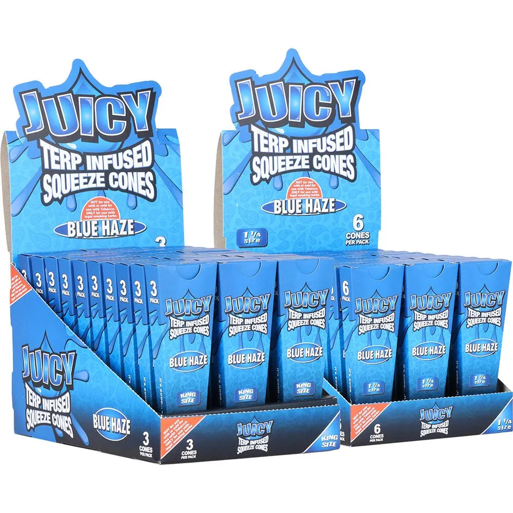 Juicy Terp Infused Squeeze Pre-Rolled Cones | Blue Haze | 30pk Display, BDD Wholesale