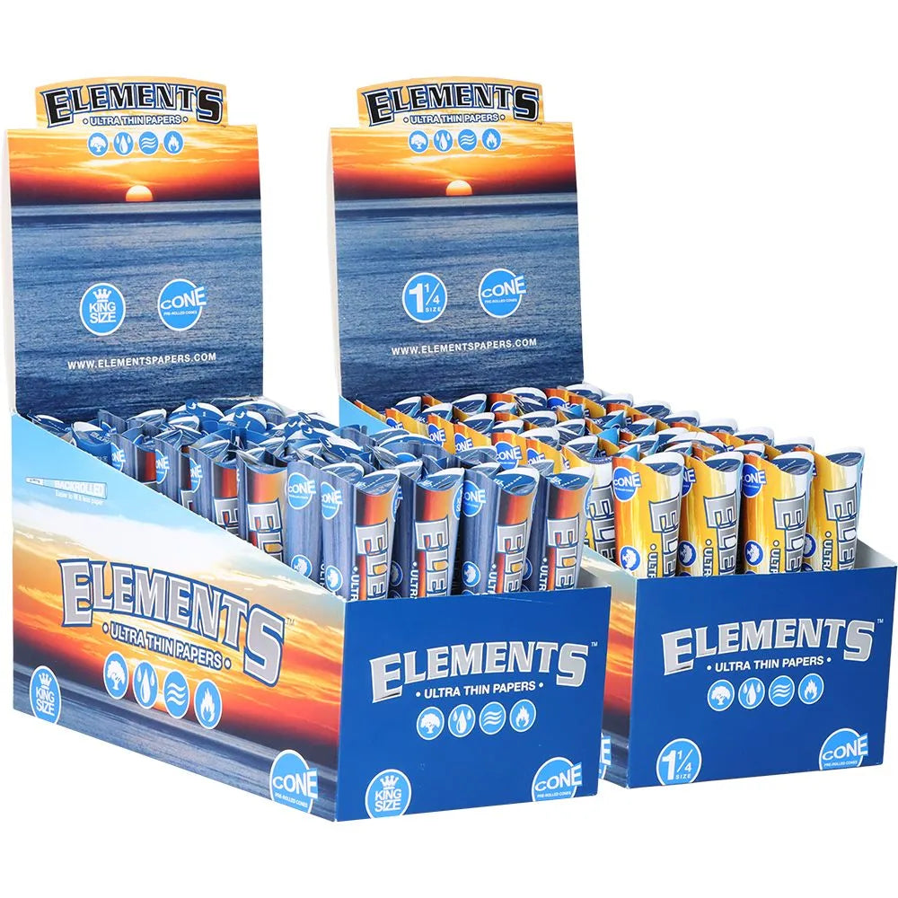 Elements Ultra Thin Pre-Rolled Cones | 32pk Display, BDD Wholesale