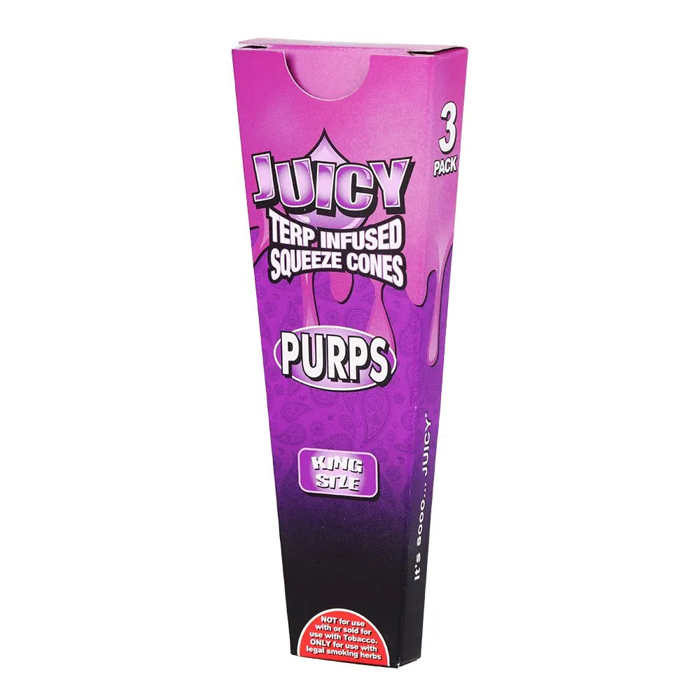 Juicy Terp Infused Squeeze Cones | Purps | 30pk Display, BDD Wholesale