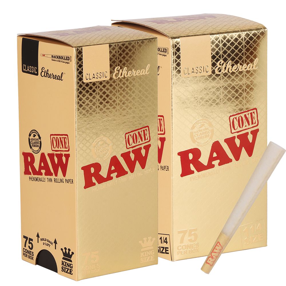RAW Ethereal Cones | 75pc Box, BDD Wholesale