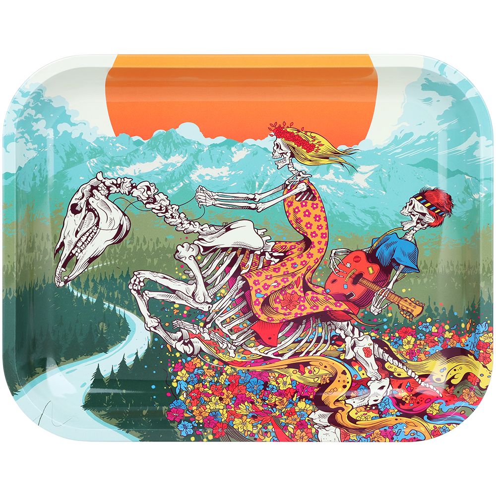 Grateful Dead x Pulsar Large Metal Rolling Tray - Dead Horse / 13"x11", BDD Wholesale