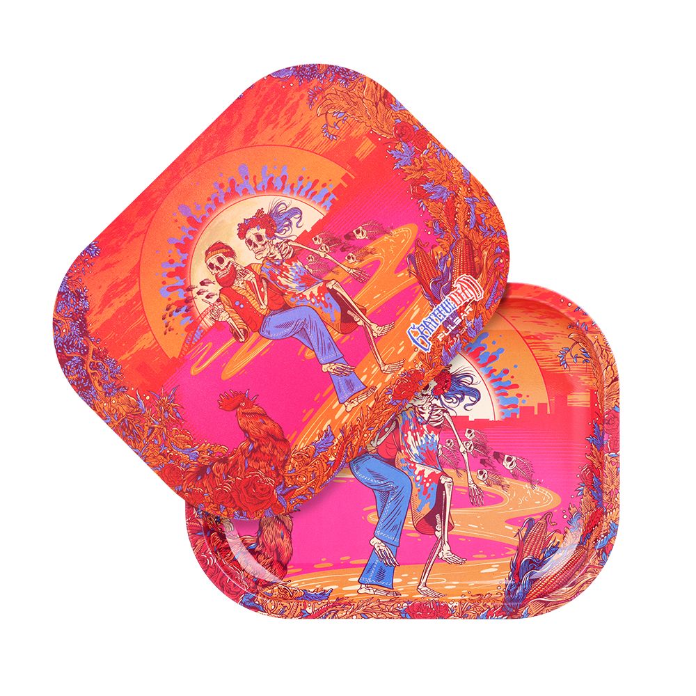 Grateful Dead x Pulsar Mini Rolling Tray & Lid Kit - Sunset Dance / 7"x5.5", BDD Wholesale
