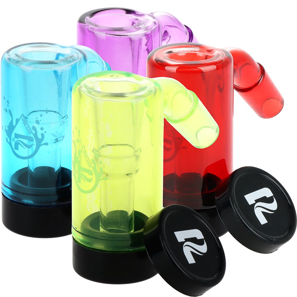 Pulsar Neon Brights Glass Oil Reclaimer | 2.75" | 14mm | Assorted Colors | 4ct Bundle, BDD Wholesale